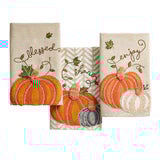 Mud Pie Embroidered Pumpkin Towels