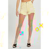 Pale Yellow High Rise Shorts