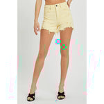 Pale Yellow High Rise Shorts