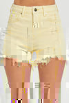 Pale Yellow High Rise Shorts