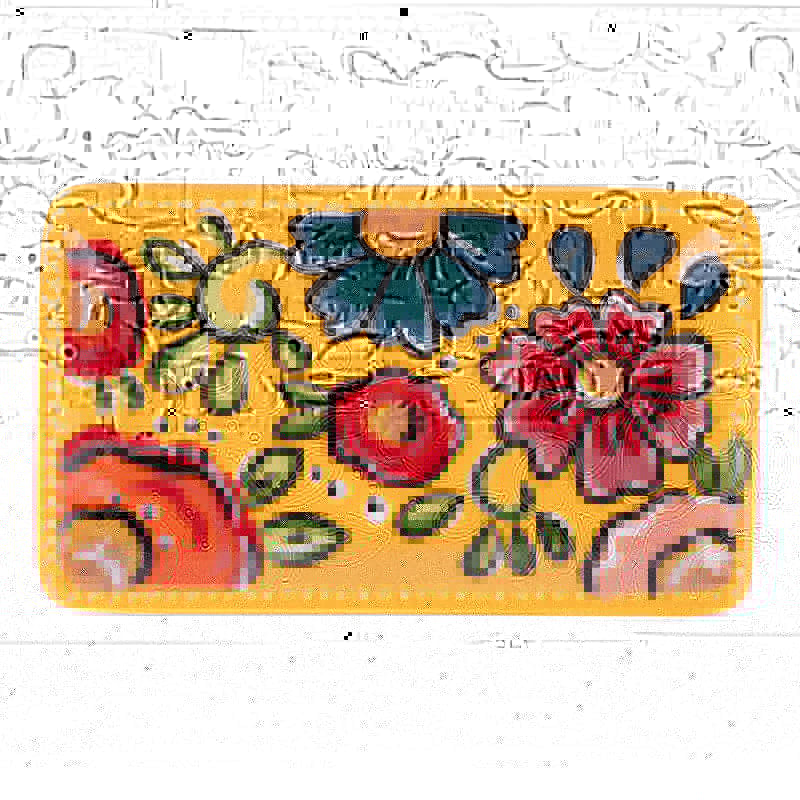 Yellow Floral Trinket Tray