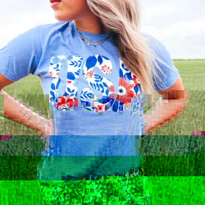 USA Floral t-Shirt