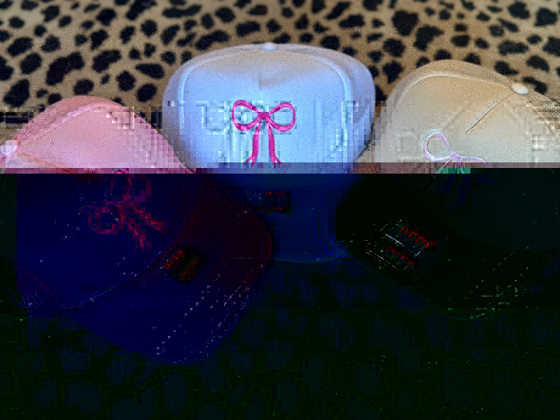 Embroidered Bow hats