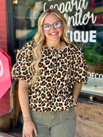 On the Prowl Leopard Bow Top