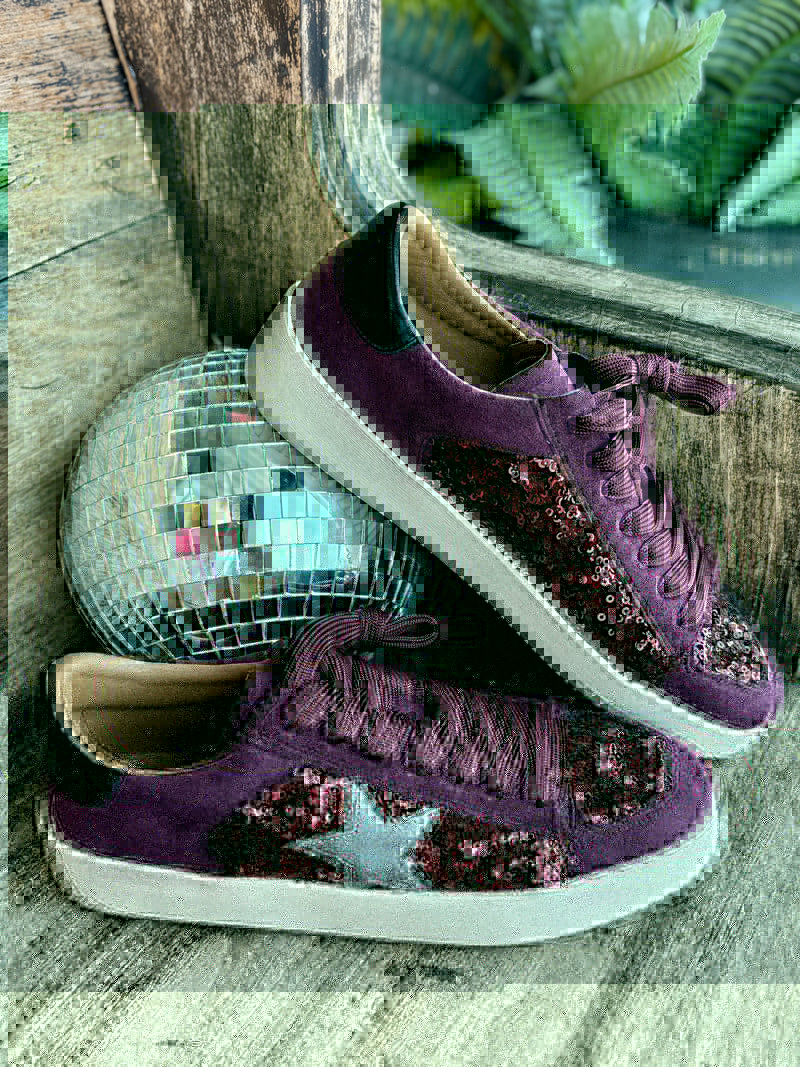 Corky's Another Wine Sequin Round Sneakers