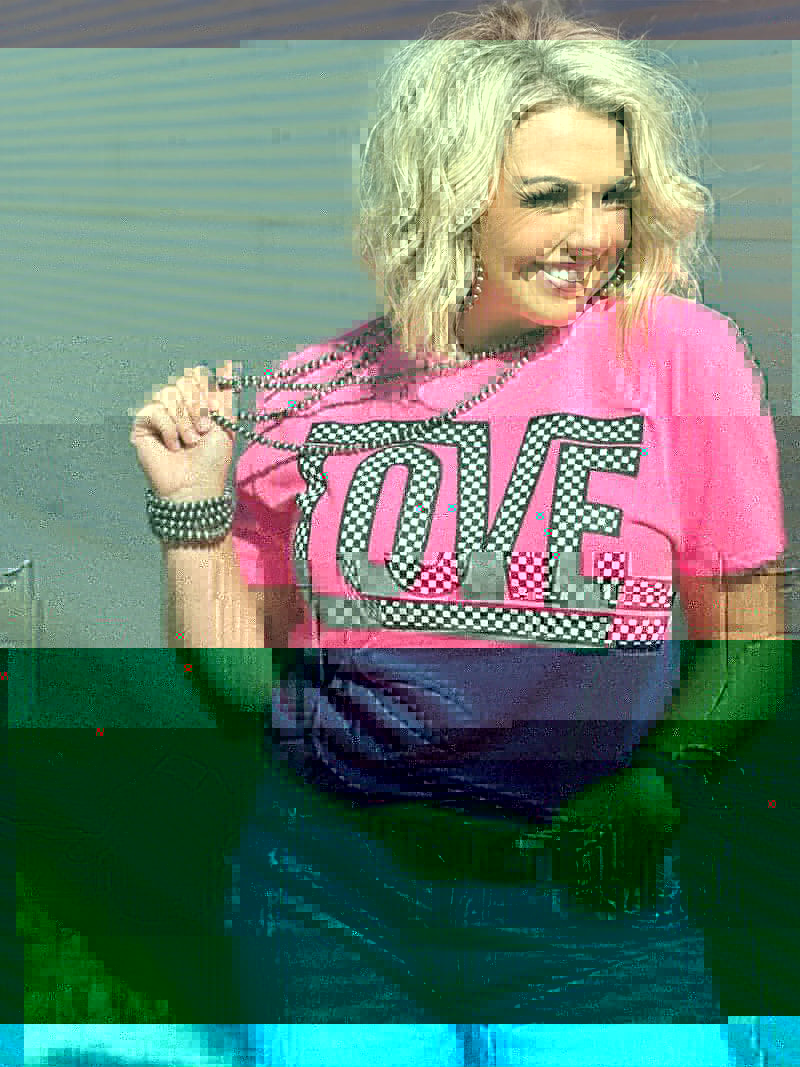 Funky Checkered Love Tee