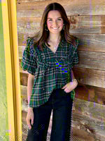 Mistletoe Plaid Top