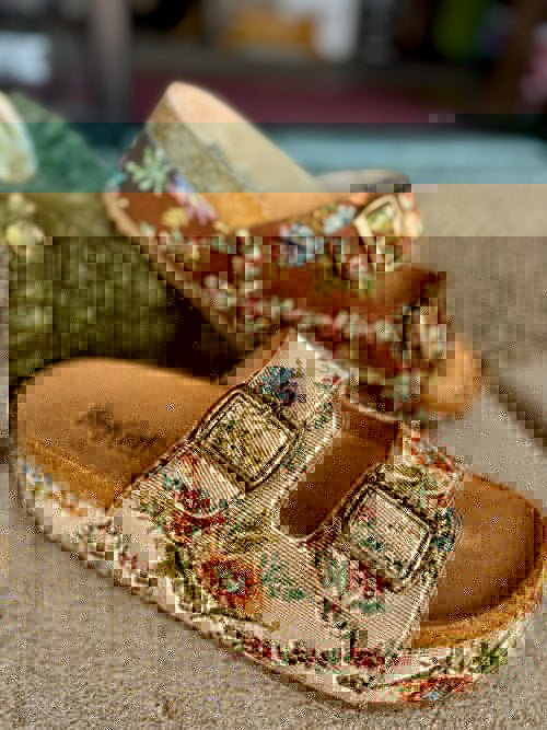 Corky's Brocade Floral Wannabe Sandals