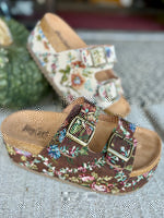 Corky's Brocade Floral Wannabe Sandals