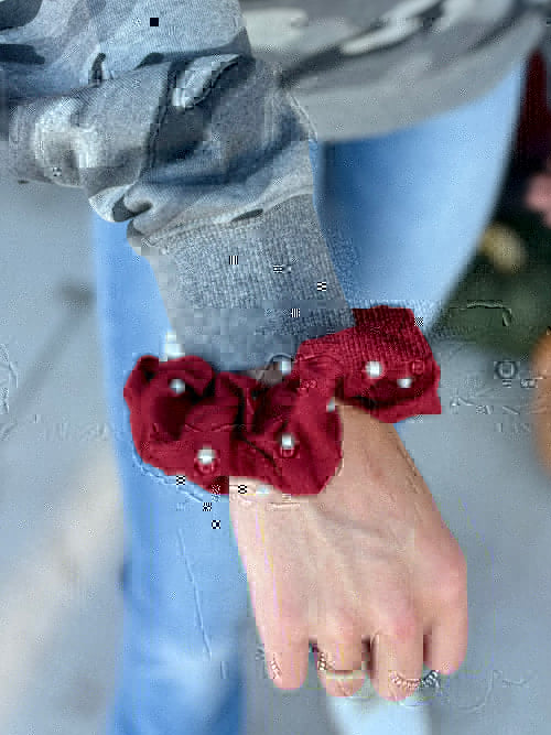 Maroon Pearl Hair Accessories