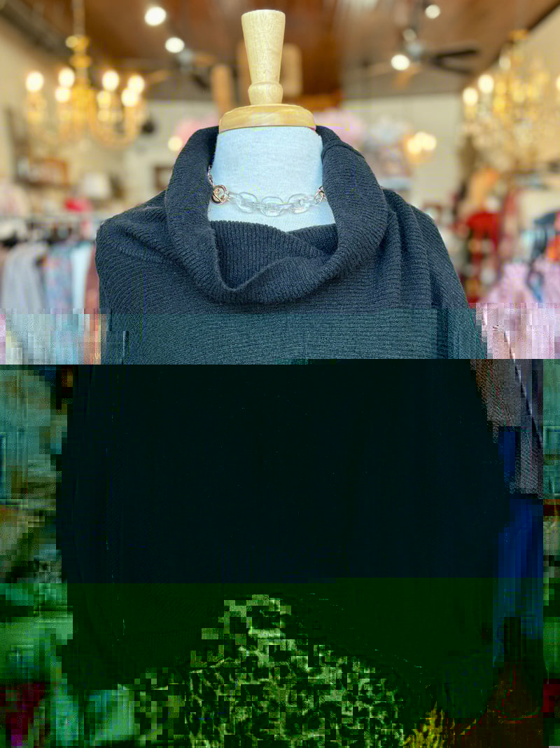 Look Out Black Turtleneck Sweater