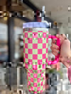 Stainless Steel Checkered Tumbler