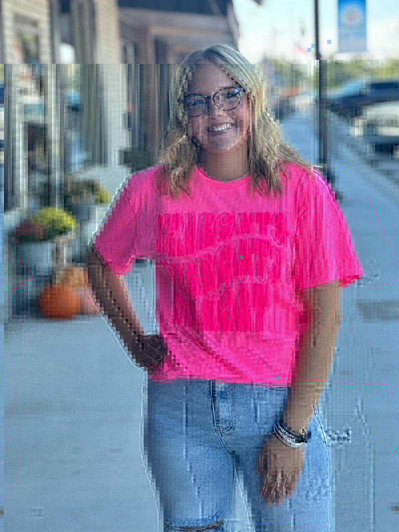 Pink Out Mascot Puff Ink Tee {Pre-Order}