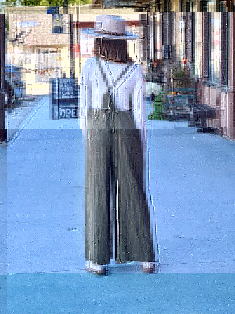 Linen Wide Leg overalls