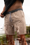 Athletic Shorts - Heather Khaki - Driftwood Liner