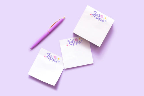 Sticky Notes Pad-Let's Go Girl