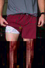 Athletic Short - Maroon - Burlebo