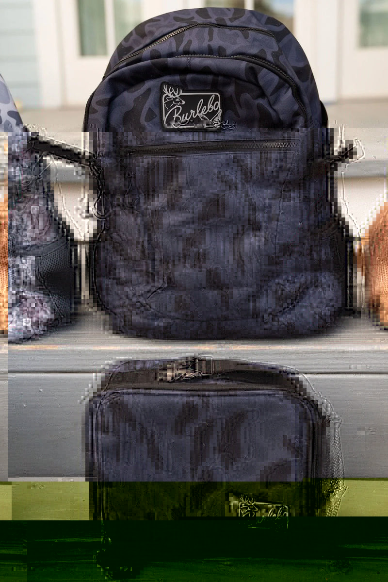 Black Camo Backpack- Burlebo