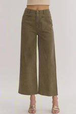 Olive high waist Pants