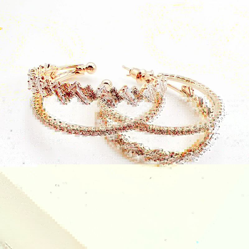 Elegant Crystal Hoop * Treasure Jewels