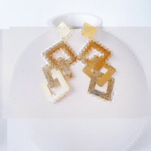 Gold Triad Treasure Jewels Earrings