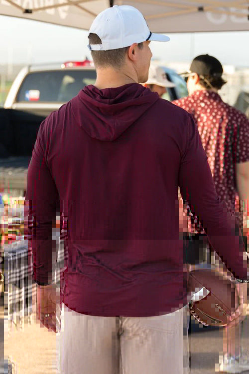 Maroon- Performance Hoodie - Burlebo