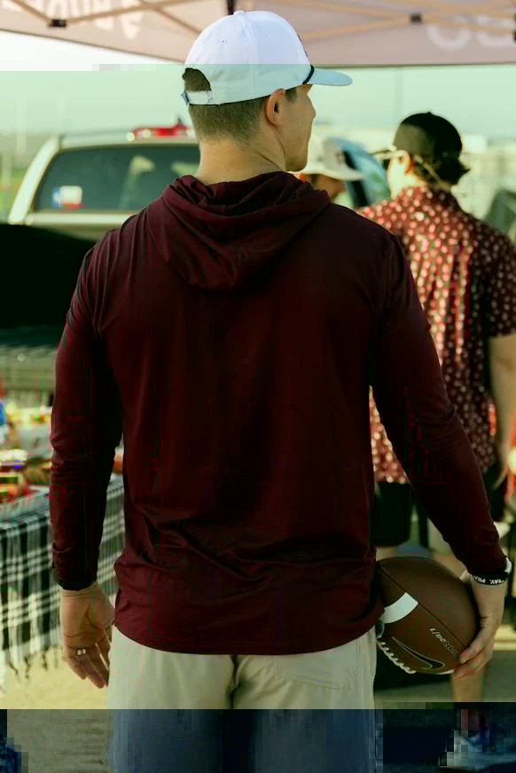 Maroon- Performance Hoodie - Burlebo