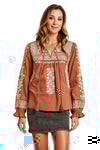 Rust Embroidered top *Savanna Jane