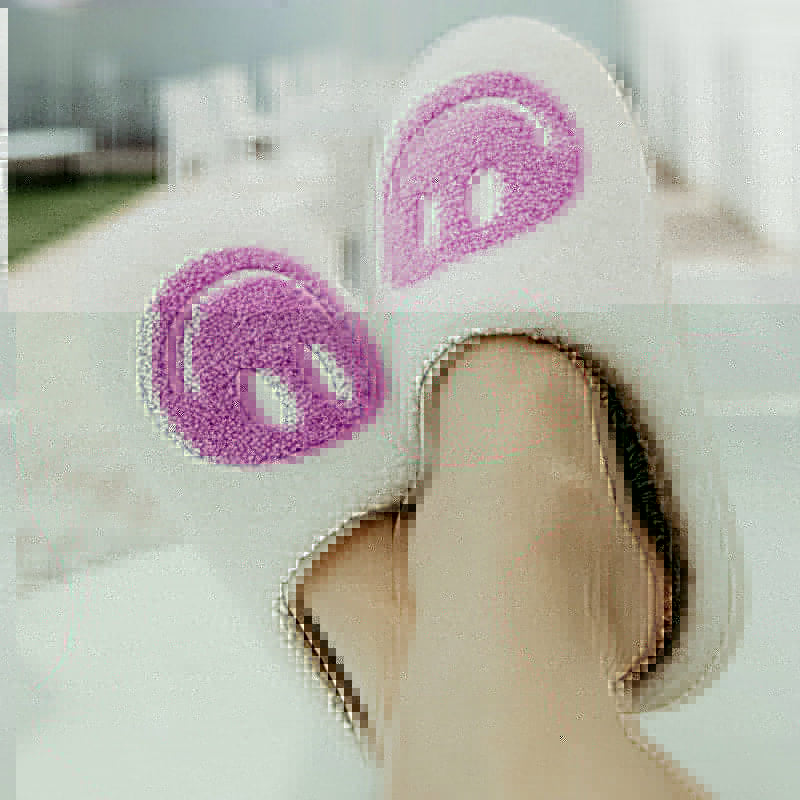 Star Eyed Happy Face Slippers