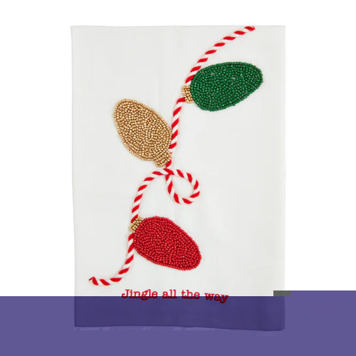 Mudpie Beaded Christmas Tea Towels