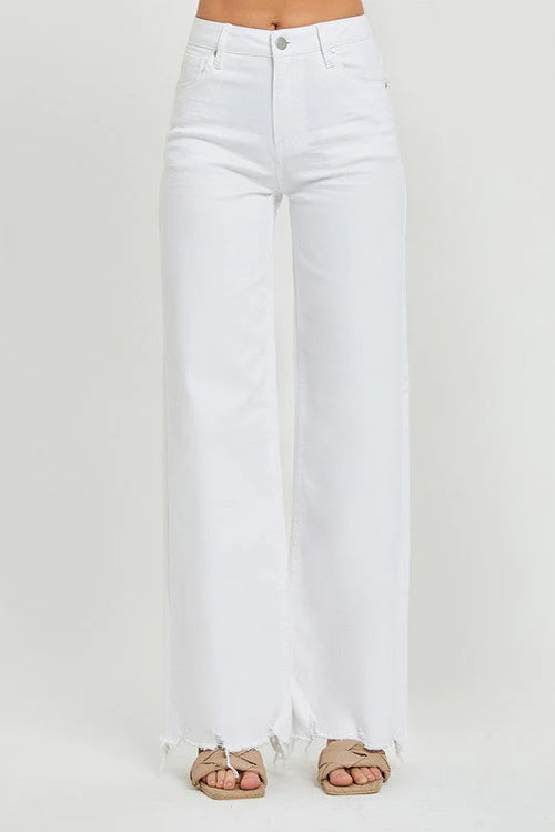 QUIN HIGHRISE WIDE LEG WHITE JEAN BY RISEN