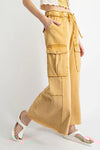 Camel wide leg pants