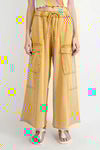 Camel wide leg pants