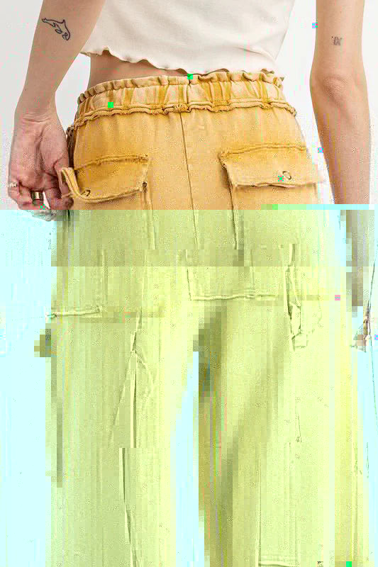 Camel wide leg pants